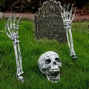 Realistic Skeleton Post Halloween Decorations, Perfect for Lawn Posts, Garden Halloween Skeleton Decor, Festive Halloween Accessories