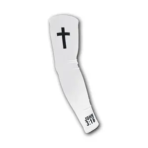 1 Sleeve - Christian Compression Arm Sleeve with John 3:16 Bible Verse and Cross Design