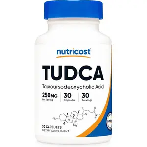 Nutricost Tudca 250mg, 30 Capsules (Tauroursodeoxycholic Acid) - Gluten Free, Non-GMO