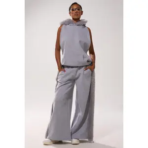LUXE FUR JOGGER IN GREY LUXE FUR JOGGER IN GREY