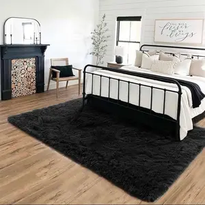 Black Shag Rug 5x7
