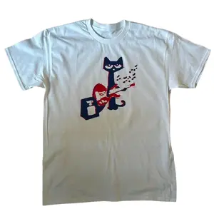 Pete the cat t shirt – Unisex Vintage Streetwear - Vintage Graphic Tee – Menswear & Womenswear – Streetwear Tops – Casual Cotton Crewneck Shortsleeve T-shirt