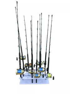 16 Fishing Pole Bent Butt Rod Storage Rack Stand Marine Board Heavy Duty