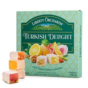 Liberty Orchards, Turkish Delight - Premium Chewy Gourmet Vegan Candy 10 Oz.