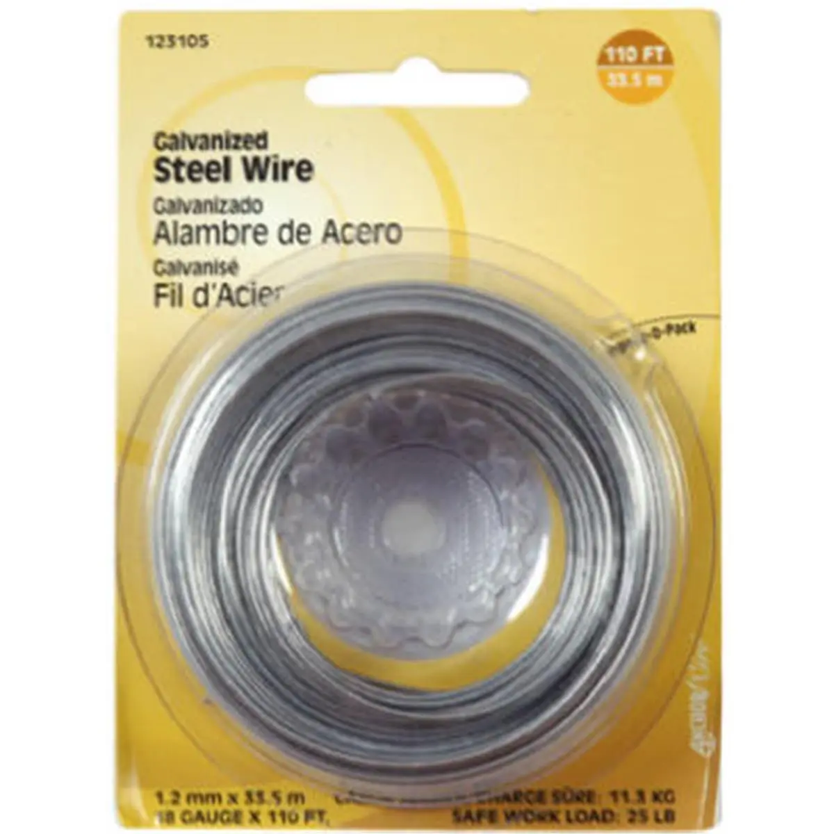 212 MAIN Galvanized Wire, 110 ft 18 Gauge, Corrosion-Resistant Fastener for Sailing Water Sports