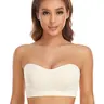 Lusait Strapless Bras for Women Non-Slip Silicone Padded Bandeau Bra Wireless Tube Top Bra DealsforYouDays Summer Soft