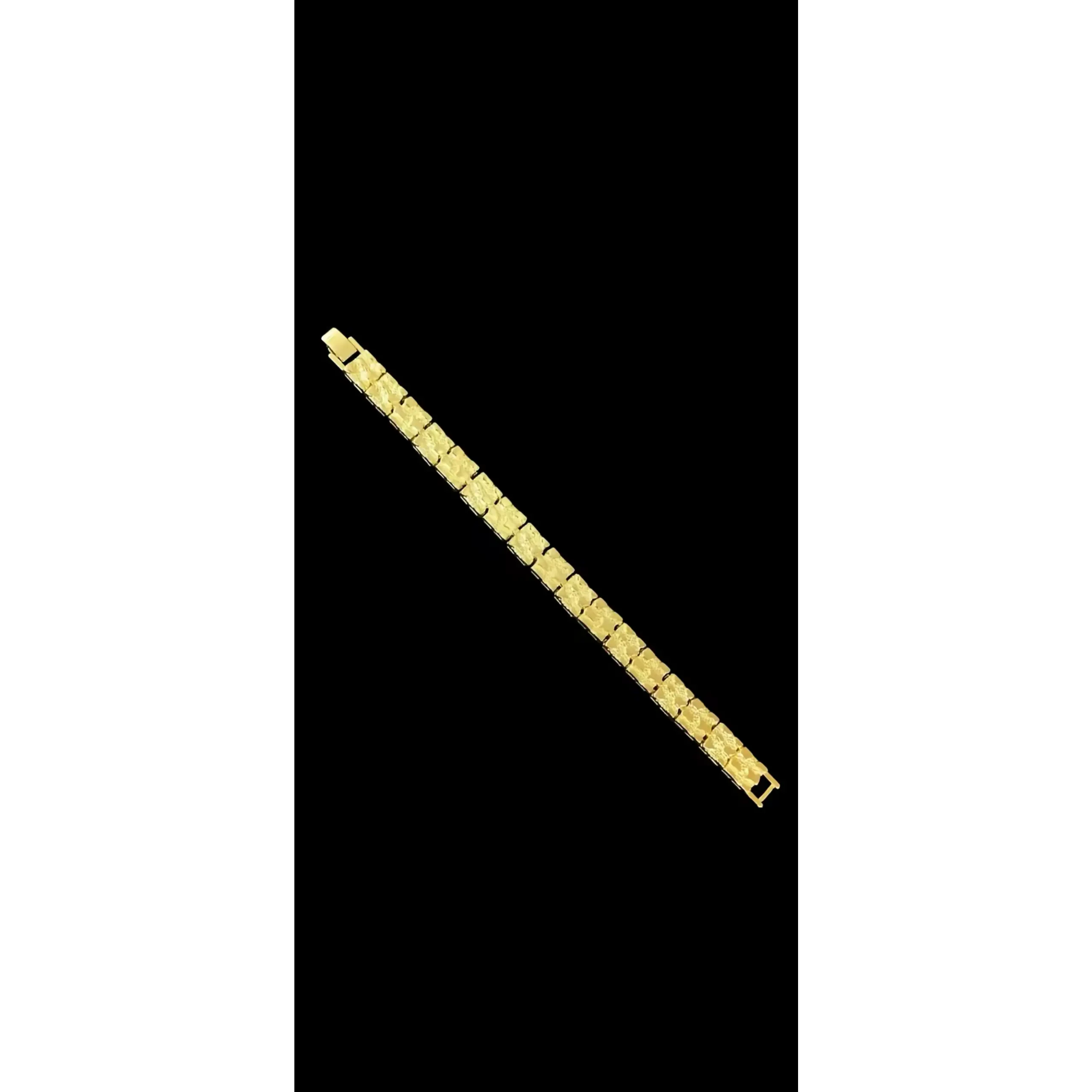 14k Gold Plated Nugget Bracelet