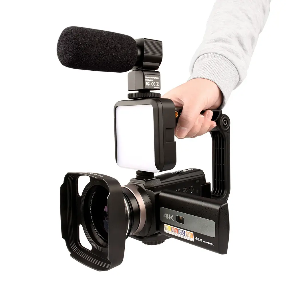 4K Ultra HD Digital Camcorder with Wi-Fi Connectivity - Professional Home Video Recording for Outdoor Travel Vlogging