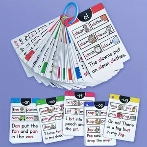 Learning Flashcards, Bilingual Flash Cards, Bilingual Instruction Cards, 64 Cards/set English Words Learning Card, Educational Cognitive Game, Children Memory Teaching Aids
