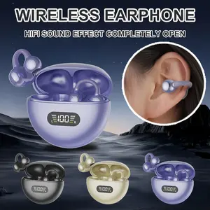 These open-back clip-on Bluetooth earbuds feature a built-in microphone, charging case, and LED display. They offer long battery life for sports and gaming, making them ideal for exercise and running – a perfect gift for couples.