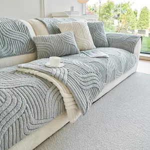 Thick Non-Slip Sofa Cushion Cover, Washable Soft Elastic Dustproof Universal Sofa Protector, Waterproof Home Decor for Living Room Office Chair Seat, Washable Sofa Slipcover