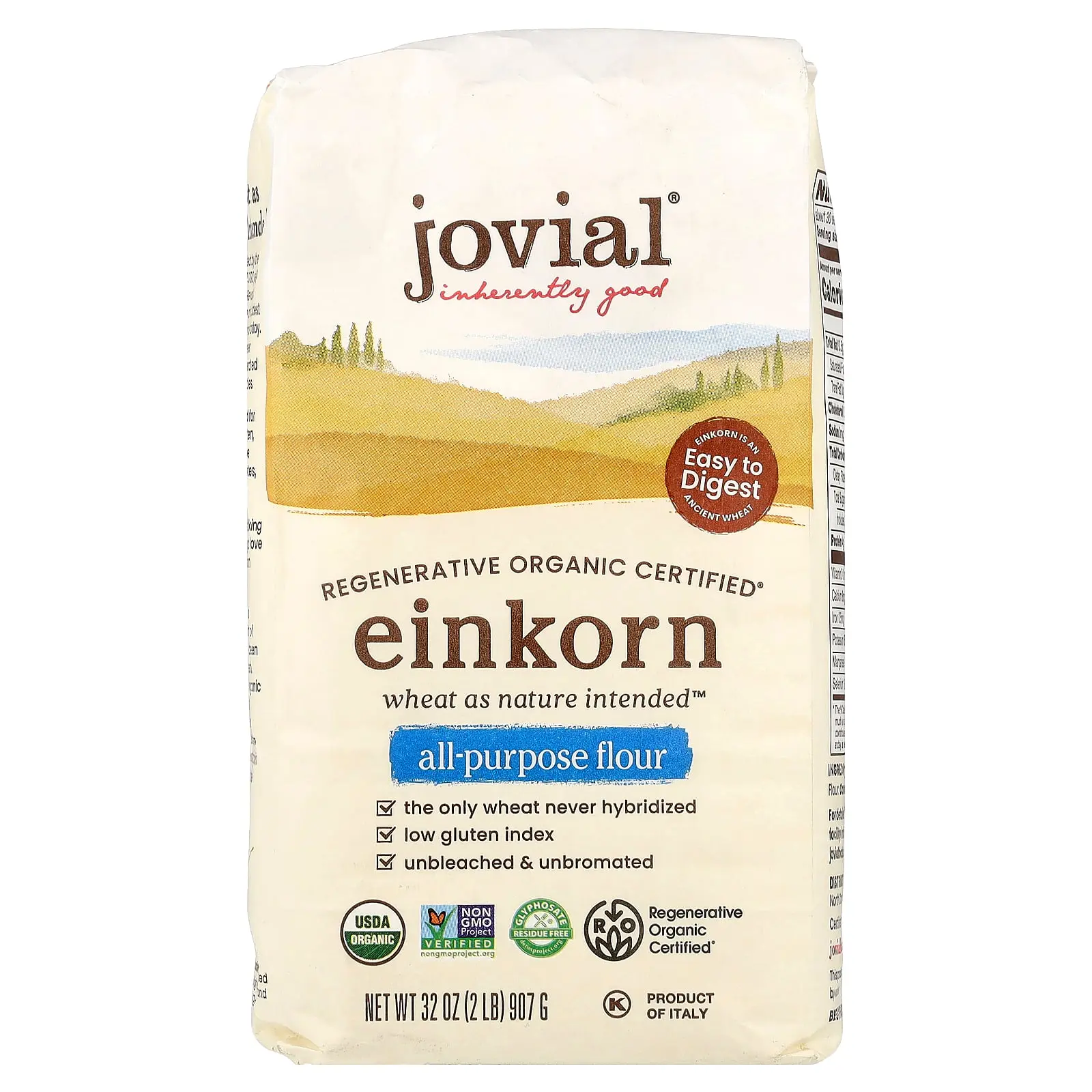 Jovial Organic Einkorn All-Purpose Flour, 32 oz (907 g) Jovial Organic Einkorn All-Purpose Flour, 32 oz (907 g)
