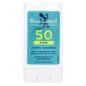 Blue Lizard Australian Sunscreen Kids Mineral Sunscreen Stick, SPF 50, 0.5 oz (14 g)