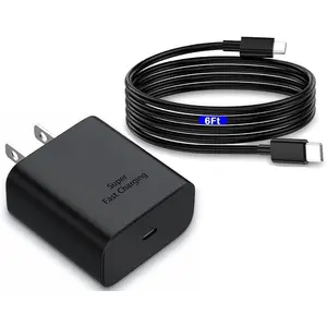 for Samsung Charger Super Fast Charging 45W USB C Super Fast Charger with 6FT Type C Charger Cable Cord for Samsung Galaxy S25/S24/S23/S22/S21/Ultra/Plus/FE,Note 20,Galaxy Tab S9,Z Fold/Z Flip,A55,A15
