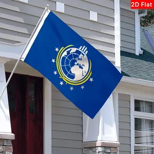 2D Flat Banner 1pc, Super Earth Flag, Indoor Outdoor Decoration Flag, Polyester Flag, Pull Flag Banner, No Power Required