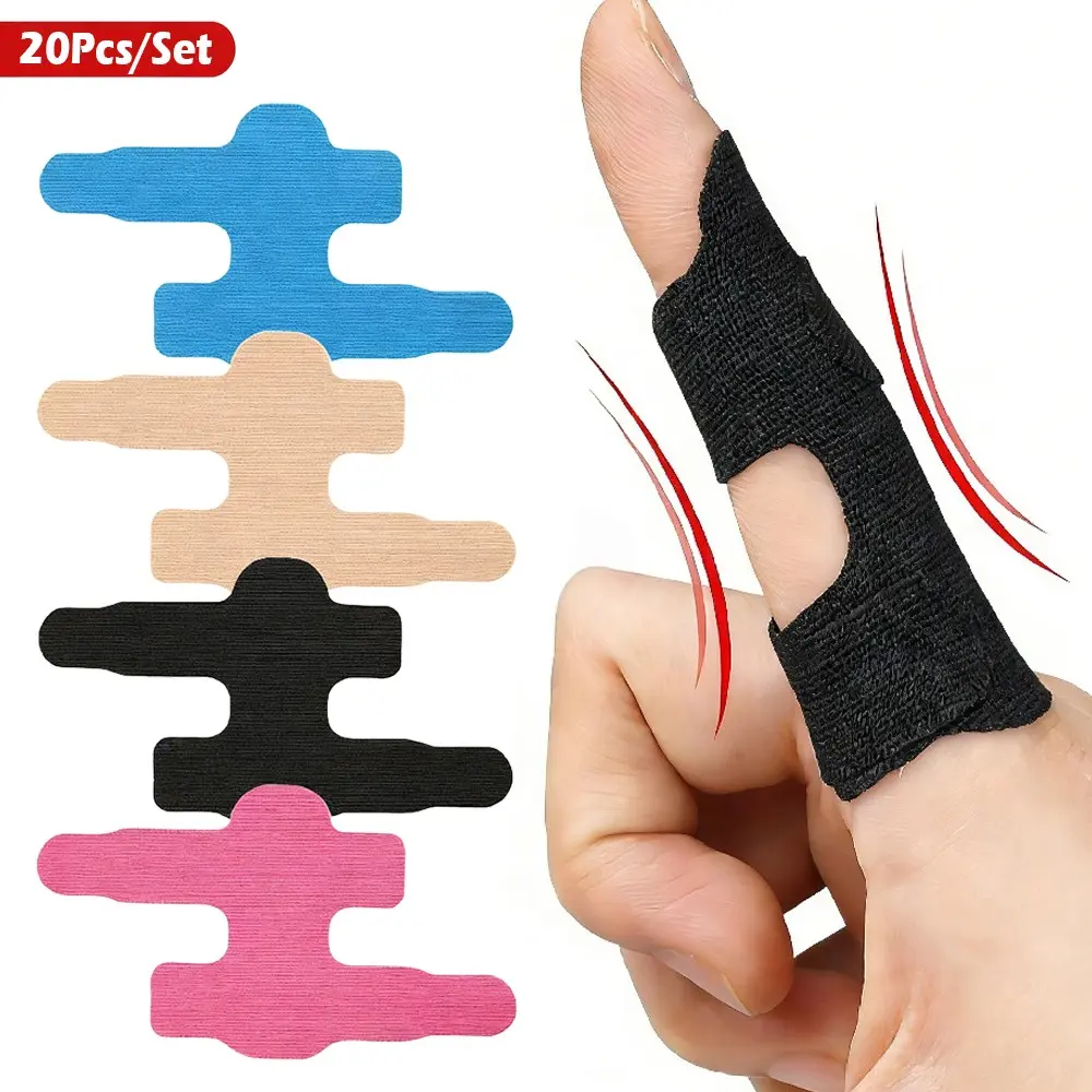 20Pcs/Set Thumb Support Tape, Self Adhesive Kinesiology Fingers Support Brace Straps Bandage Stretchy Elastic Athletic Tape for Sport Housework Joint Supporting Elastic Sports Tape