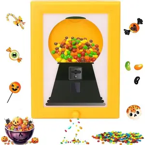Candy Dispenser Picture Frame Hanging Wall Mounted, Creative Candy Frame Dispenser for Bubble Gum, Nuts, Dog & Cat Treats, Snacks, Candy Machine Dispenser for Home Decor, Birthday, Holiday, Christmas & Halloween Gift, Unique Interactive Candy Holder