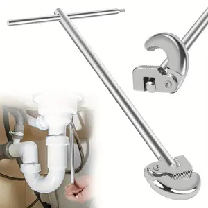 8 in 1 Faucet Wrench Sink Installer Tool Socket Spanner for Tight Spaces Plumbing Repair Multifunctional Wrench