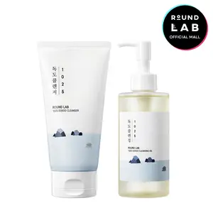 Korean Double Cleansing Duo | Facial Cleanser, Pore Face Wash (Dokdo Cleansing Oil 200ml, 1025 Dokdo Cleanser 150ml)