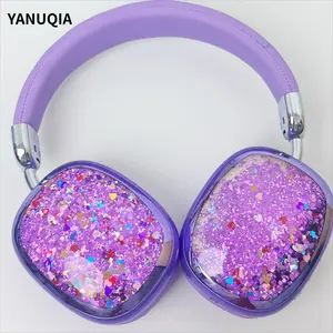 YANUQIA Foldable Wireless Headphones Dreamy Quicksand Ultra-Low Latency Rich Bass Bluetooth Earbud for Sports Enthusiasts Electronic Audio Interesting gift Flip