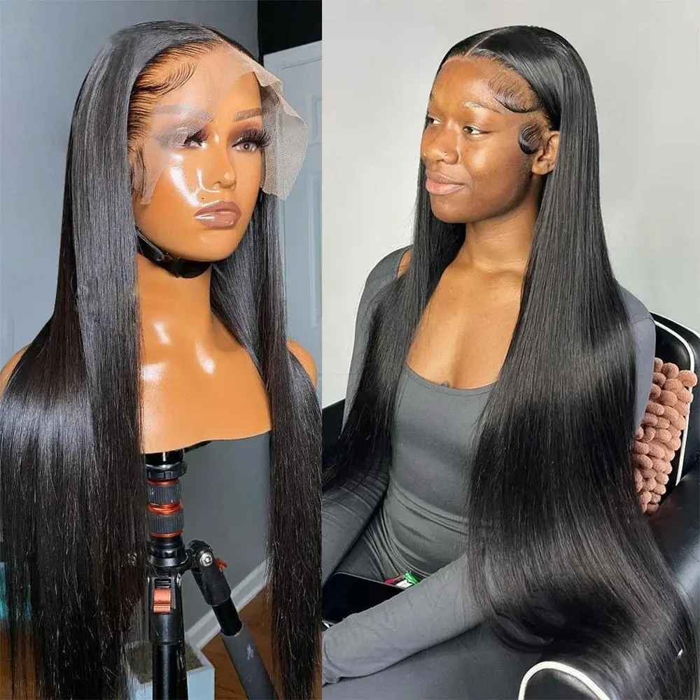 【26 INCH=$99】TikTokShopBlackFriday Bling Hair Straight 30 32 Inches 13x4 Transparent Lace Front Human Hair Wigs 13x6 Lace Frontal Wig 5X5 Lace Closure wig 180 Density #NovaTopFinds
