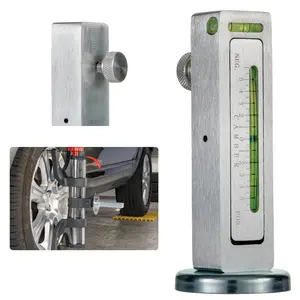 AutoSolo Magnetic Camber Alignment Gauge with 1/2° Increments & Brushed Aluminum Finish for Precise Wheel Alignment Adjustments