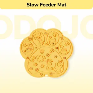 DODOJOY Slow Feeder Mat for Wet & Dry Food, Strong Suction Slow Feeder Dog Pad, Freezer Safe Enrichment Toy for Large Medium Small Breeds Dietary Supplement/Post-op Nutrition, for Gut Health & Anxiety Relief.