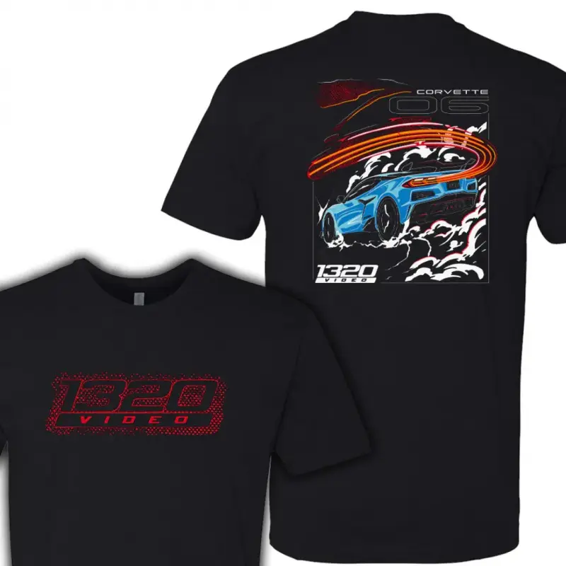 180g[100%cotton]1320 Video Corvette C8 Z06 Shirt – High Performance Supercar Racing Graphic Design – Gift for Corvette Fans & Car Enthusiasts – Perfect for Men