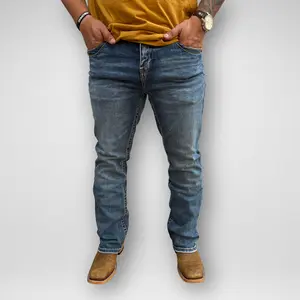 Men's Western Blue Classic Modern Boot Denim (W-470)