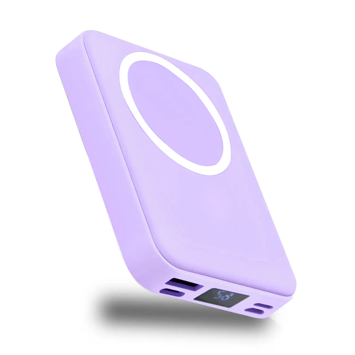 10000mAh Magnetic Power Bank Portable Wireless Charger for iPhone 12 - 17 Series Works with Case or No Case Travel Battery Pack White