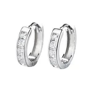 Dainty Gold Hoop Earrings for Women-14k Gold Plated Big Thin Cubic Zirconia Hoops- Lightweight Hypoallergenic Unique Earring- Trendy Gold Hoops Earrings for Women Jewelry Gift