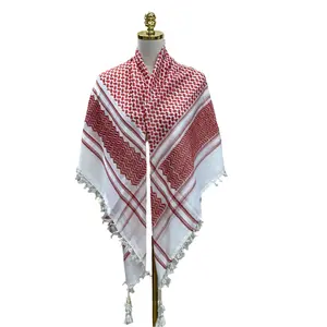 High-Quality Red and White Kuffiyeh – Elegant and Versatile Wardrobe Essential