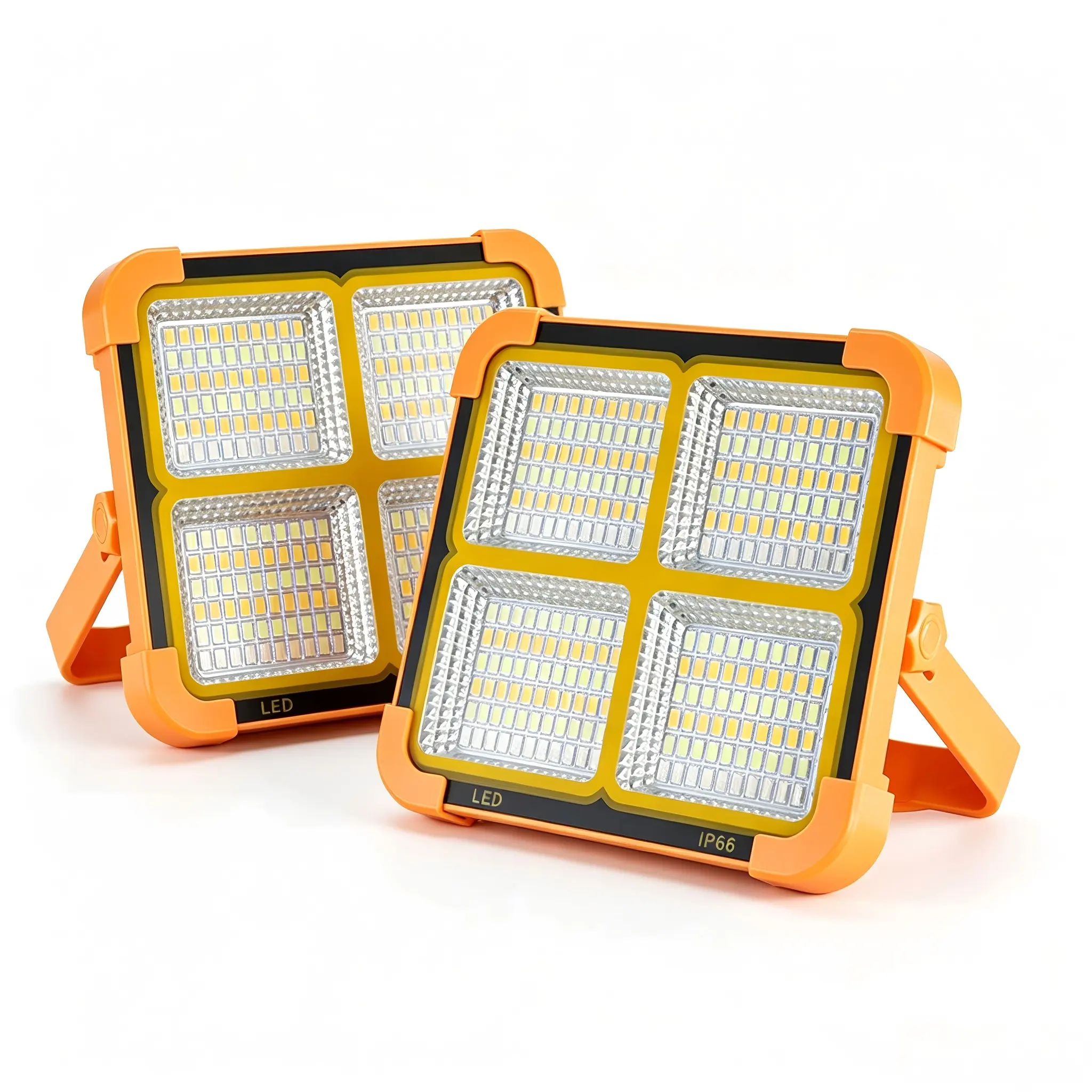 Solar Rechargeable LED Work Light - 288 Super Bright Beads Floodlight, USB & Type-C Charging, 5 Lighting Modes, IP66 Waterproof Portable Light, Survival Camping Work Accessory
