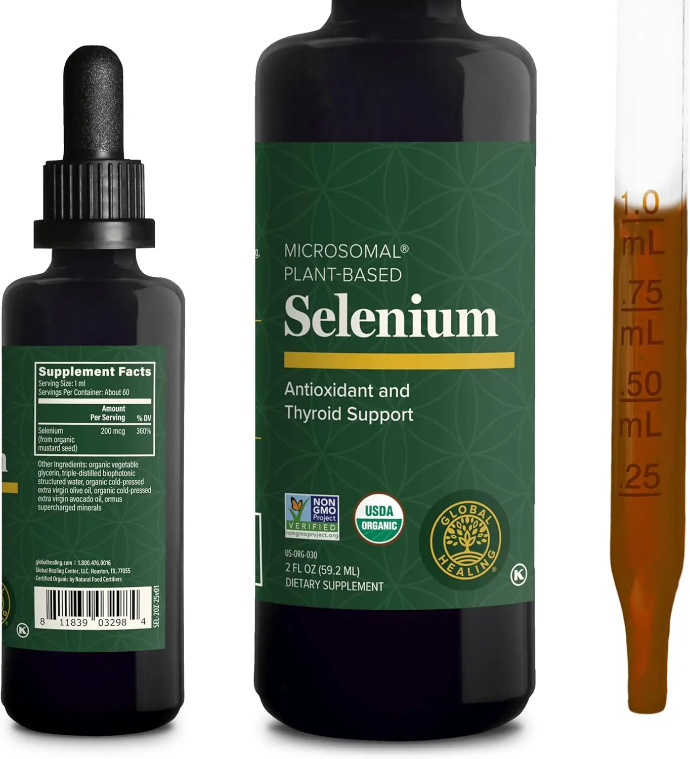 Global Healing Selenium for Thyroid (2 Oz) Healthcare Fitness