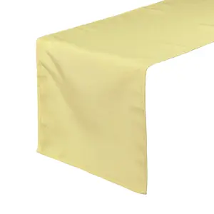 14 x 108 inch Polyester Table Runner Pastel Yellow