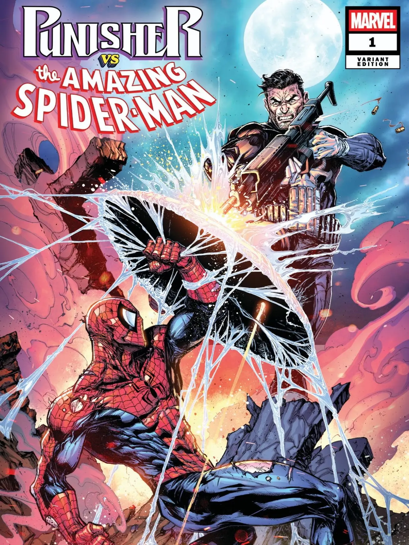 Punisher Vs The Amazing Spiderman #1 Trade Dress By Jonathan Uribe a San Diego Comicon Exclusive