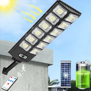 Solar street light outdoor, remote control and motion sensor, waterproof IP66 dusk to dawn solar, floodlit garden, yard, path