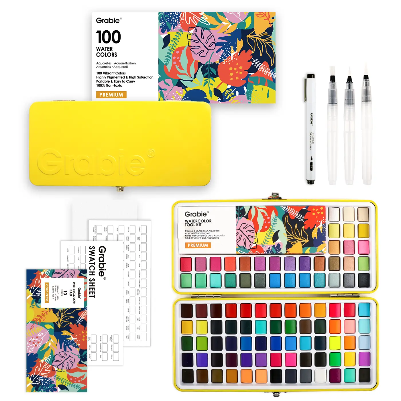 Grabie All-In-One Premium Watercolor Set of 100, DealsForYouDays