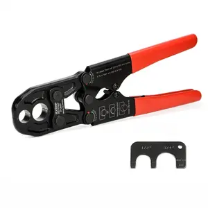 iCrimp 1/2 and 3/4-inch Combo Pex Pipe Crimping Tool for Copper Ring with Gauge meets ASTM 1807 Standard