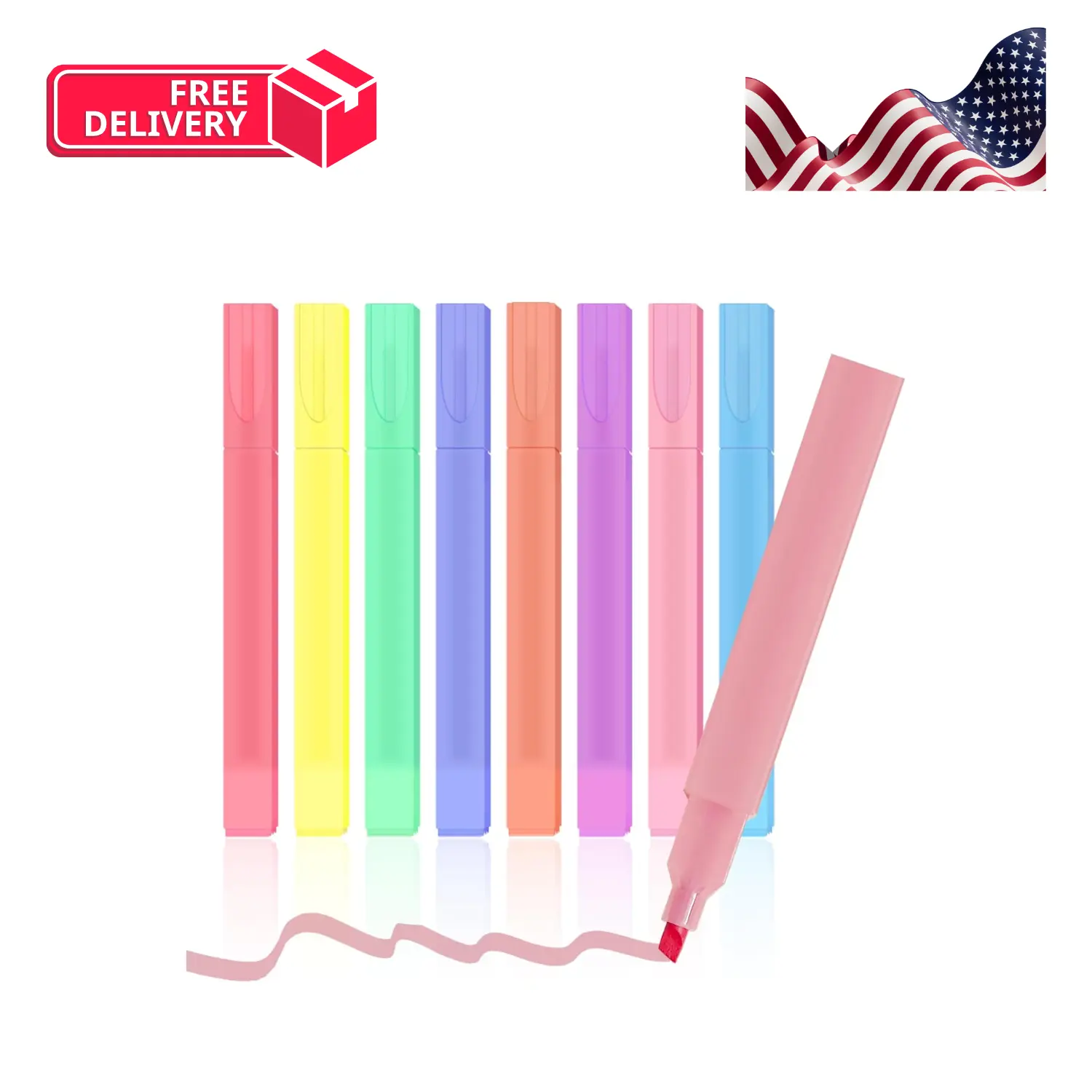8 Pcs Bible Highlighters Assorted Colors, Aesthetic, No Bleed
