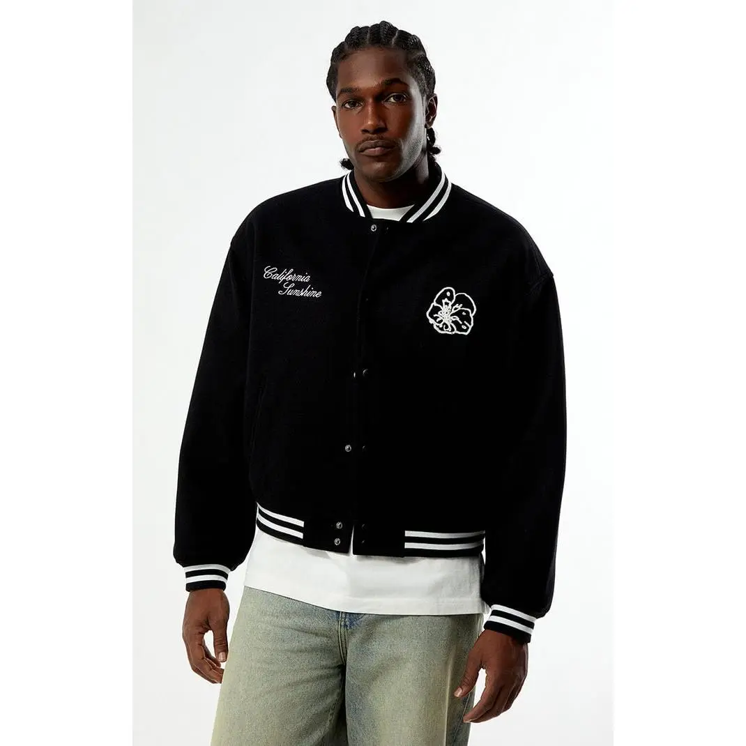 Pacsun Men's Sunshine Varsity Jacket Pacsun Men's Sunshine Varsity Jacket