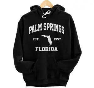 Palm Springs Florida FL vintage state Athletic style Hoodie, Sweatshirt, T-Shirt