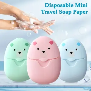 50pcs/set Portable Mini Soap Paper for Hand Washing, Cleaning, Travel, Camping & Hiking - Disposable & Convenient
