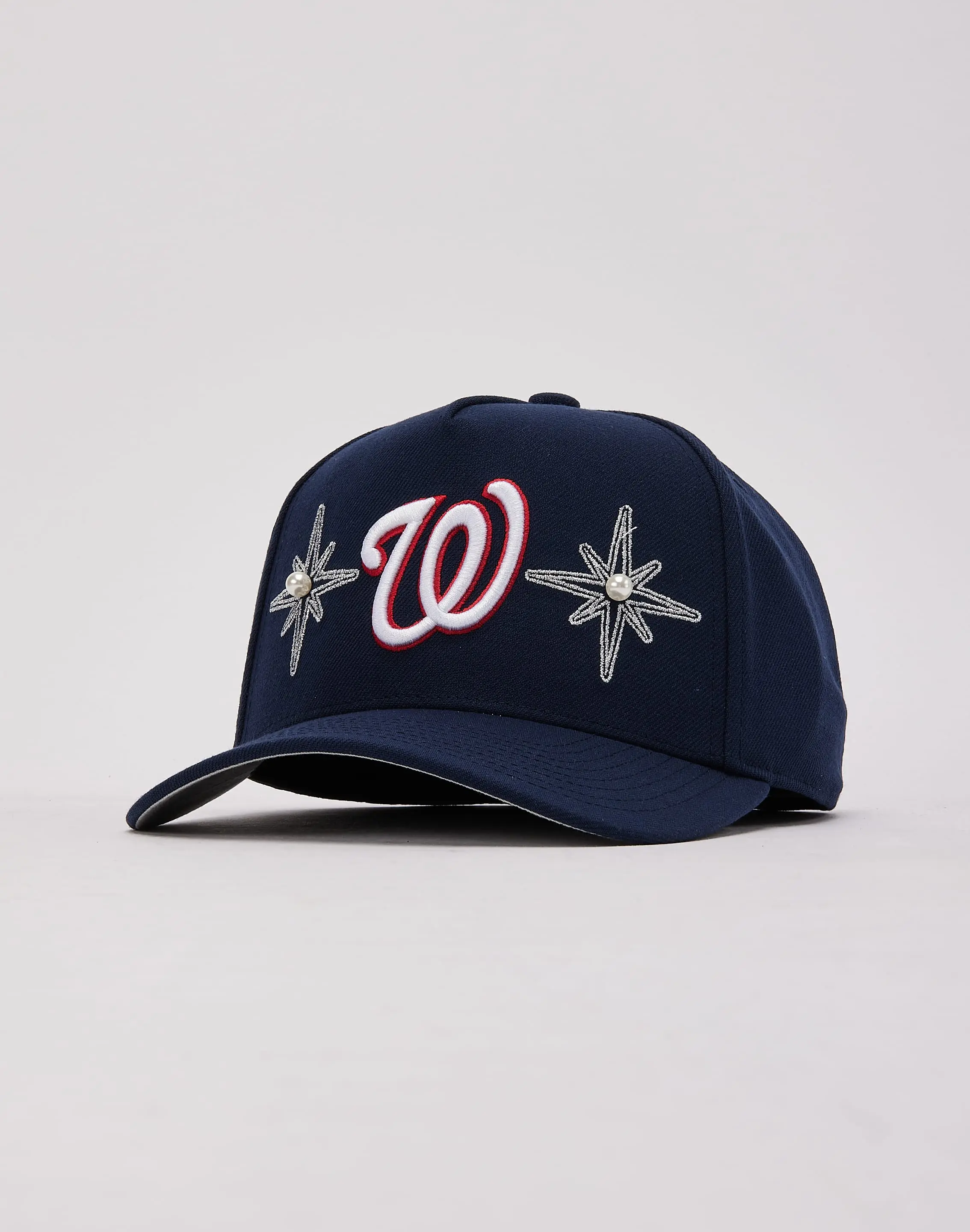 Mens Mitchell & Ness MLB Washington Nationals Star Stones Pro Pinch Snapback Hat
