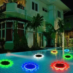 Solar Floating Pool Light, LED Remote Control Pond Fountain Light, Outdoor Courtyard Decoration Light, Garden Landscape Light
