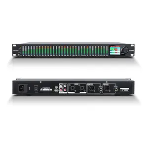 FX-888 31-Band Digital Stereo Graphic Equalizer Audio Equipment, Dual-Channel Synchronized Control, Noise Reduction, LED Spectrum Display per Segment, Large Operation Content Display Screen