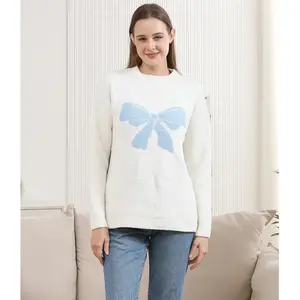 ComfyLuxe Ribbon Pattern Luxury Soft Sweater