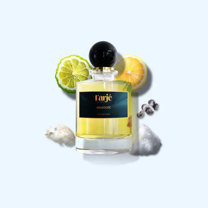 Farje Perfumes – Aquadore Extrait De Parfum Unisex 100ml – Finest Niche Quality Ingredients – Fresh Aquatic Citrus Fragrance with Bergamot, Lemon, Marine Accord and Musk – Clean, Airy and Long Lasting