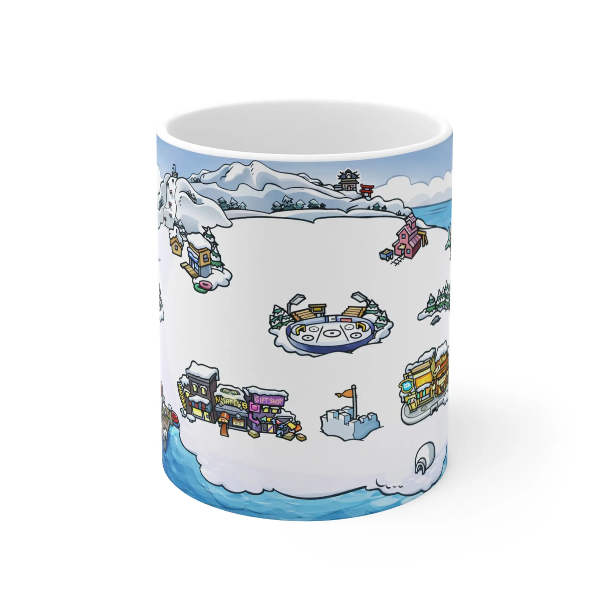 Iconic Game Themed Map Mug Gen Z Millennial 2000s Era Coffee Tea Drinkware 11 oz