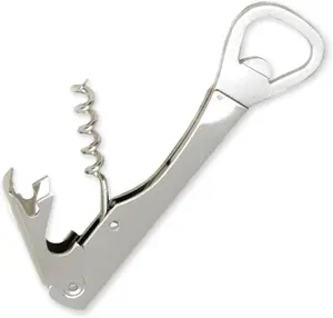 Bottle Opener and Corkscrew, 5.5 inches in length, Nickle Plated